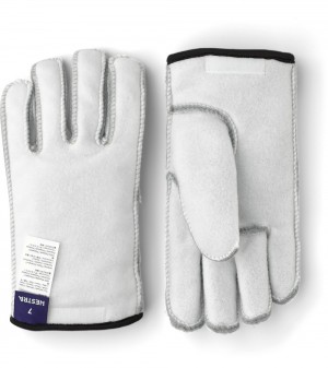 Women's Hestra Patrol Liner 5-finger Liners & Inner Gloves White | GZYFUV413