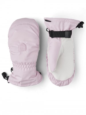 Women's Hestra Powder CZone Mitt Ski Gloves Pink | VFAUGC519