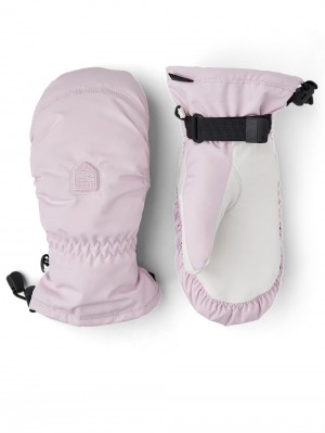 Women's Hestra Powder CZone Mitt Waterproof Gloves Pink | EKCNRF160