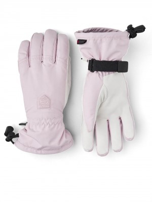 Women's Hestra Powder CZone Waterproof Gloves Pink | ZQARWX389