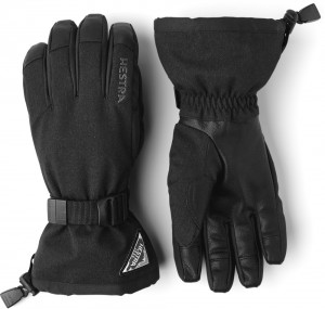 Women's Hestra Powder Gauntlet Ski Gloves Black | DKMWSQ426