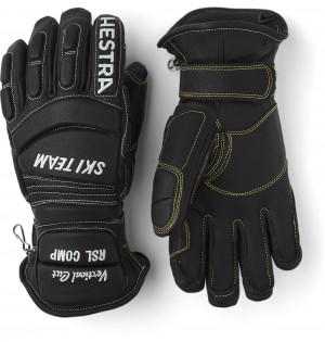 Women's Hestra RSL Comp Vertical Cut Ski Gloves Black | DZUTQV956