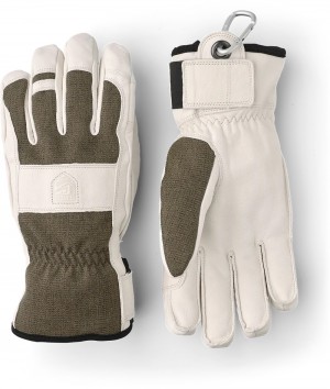 Women's Hestra Tarfala Ski Gloves Olive | HEPJKS651