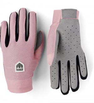 Women's Hestra Ventair Long 5-finger Bike & Mtb Gloves Pink | ABQYUJ713