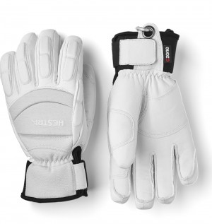 Women's Hestra Vertical Cut Czone Ski Gloves White | ERGMCN257