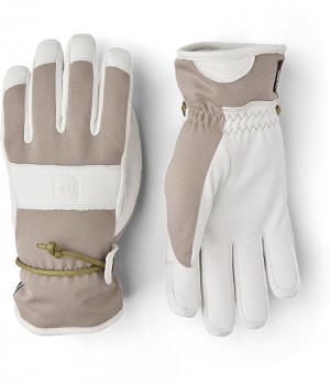 Women's Hestra Voss CZone Ski Gloves Beige | GEWQRN935