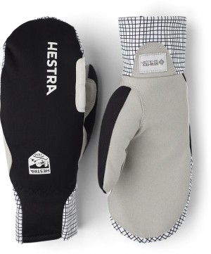 Women's Hestra W.S. Breeze Mitt Cross Country Ski Gloves Black | JQANPT287