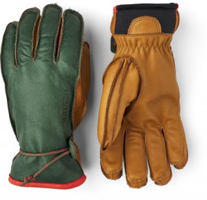 Women's Hestra Wakayama Ski Gloves Forest/Cork | BAENXK167