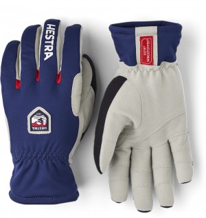 Women's Hestra Windstopper Ergo Grip Touring Cross Country Ski Gloves Navy | KRUHCI592