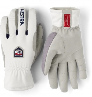 Women's Hestra Windstopper Ergo Grip Touring Cross Country Ski Gloves Ivory | NKRWZM859