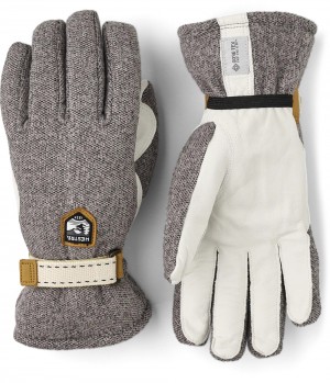 Women's Hestra Windstopper Tour Outdoor & Hiking Gloves Grey | EVSMDY672