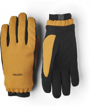 Women's Hestra Zephyr Urban Gloves Mustard | NSKFVB907