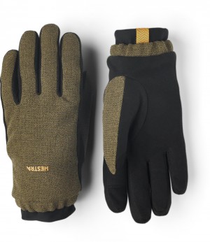 Women's Hestra Zephyr Urban Gloves Olive | NOECXW687