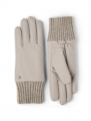 Women's Hestra Zoe Urban Gloves Beige | HXYECB634