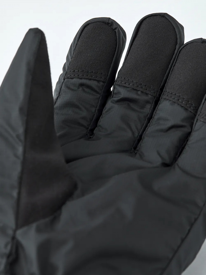 Men's Hestra Army Leather Expedition Liner 5-finger Liners & Inner Gloves Black | KAYMFG583