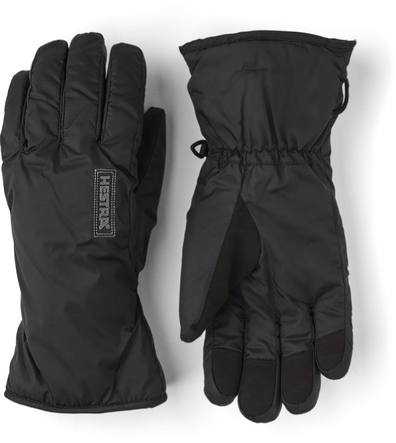 Men\'s Hestra Army Leather Expedition Liner 5-finger Liners & Inner Gloves Black | KAYMFG583