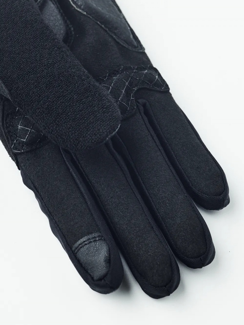 Men's Hestra Bike Guard Long 5-finger Bike & Mtb Gloves Charcoal | LNXTMD079