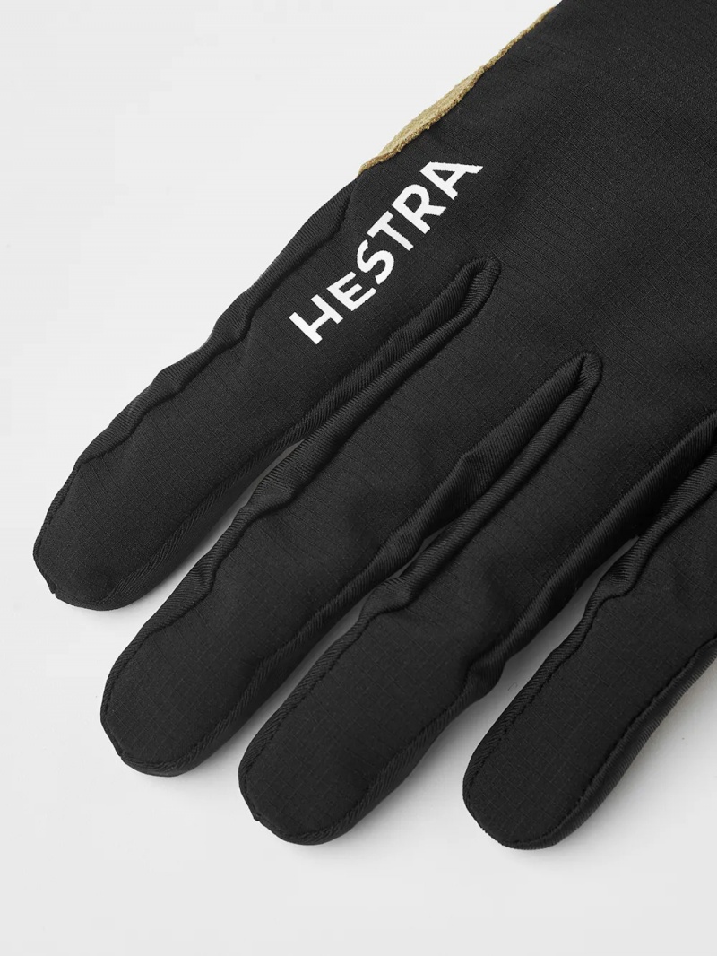 Men's Hestra Bike Guard Long 5-finger Bike & Mtb Gloves Black | IOEJVZ749