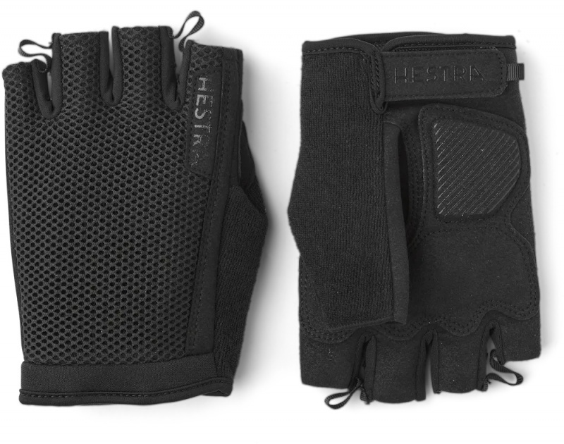 Men\'s Hestra Bike Short Sr. 5-finger Bike & Mtb Gloves Black | OLWJAP349