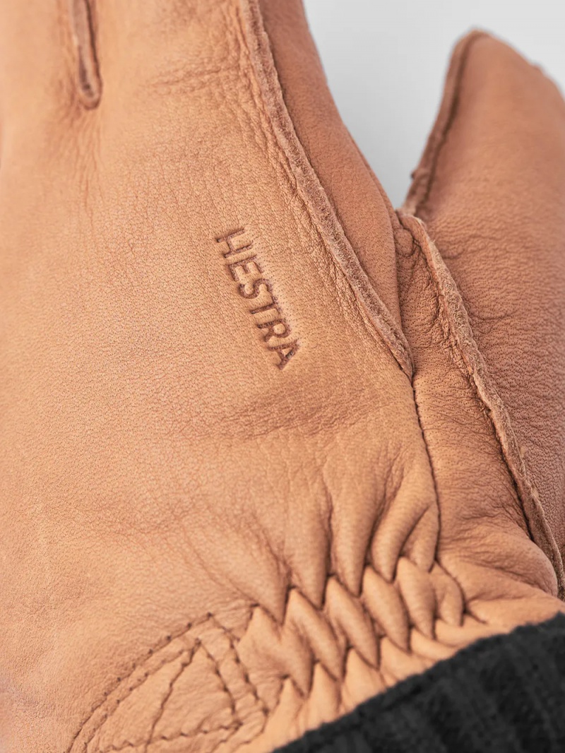 Men's Hestra Deerskin Primaloft Rib Leather Gloves Cork | NPEMJA684