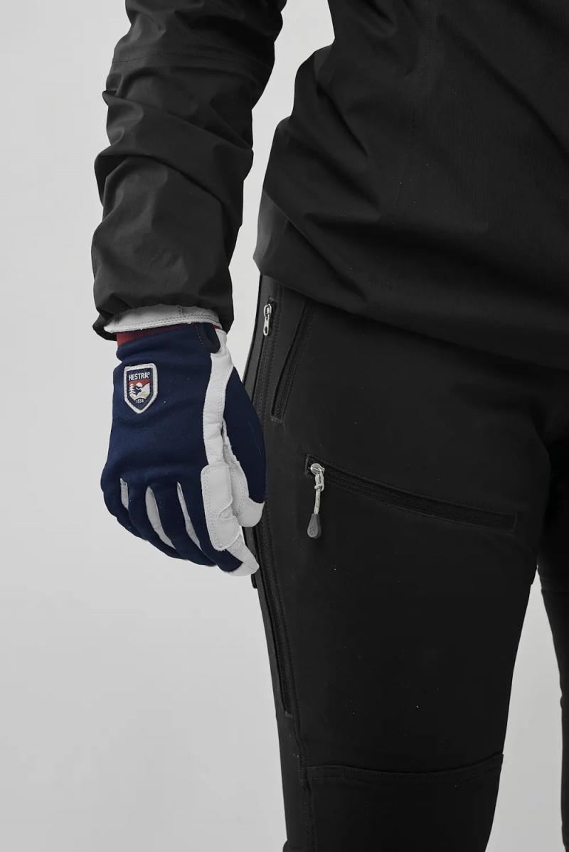 Men's Hestra Ergo Grip Active Cross Country Gloves Navy/White | HBZGQU804