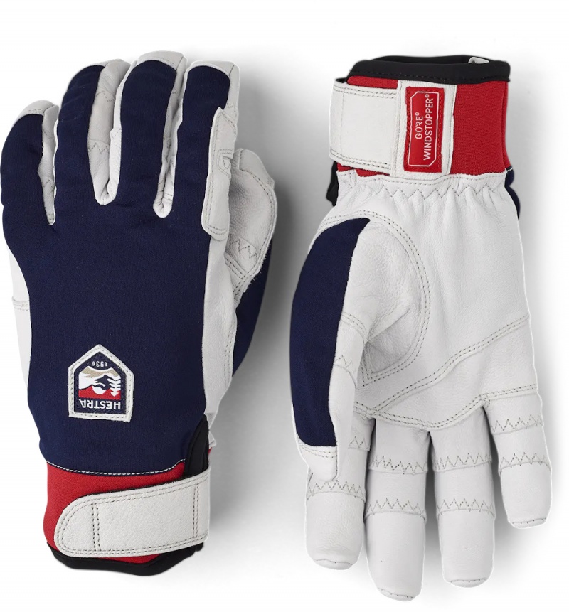 Men\'s Hestra Ergo Grip Active Cross Country Gloves Navy/White | HBZGQU804