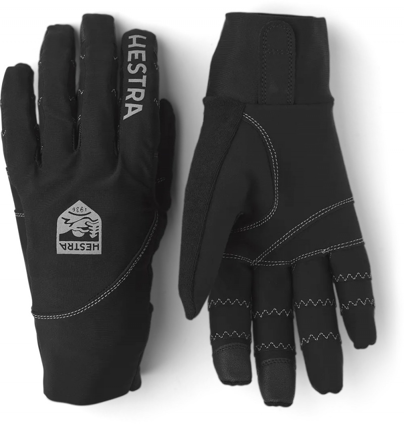 Men\'s Hestra Ergo Grip Race Cut Bike & Mtb Gloves Black | YWDFHV796