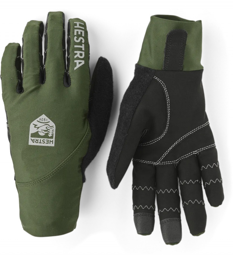 Men\'s Hestra Ergo Grip Race Cut Bike & Mtb Gloves Olive | GKXLYT256