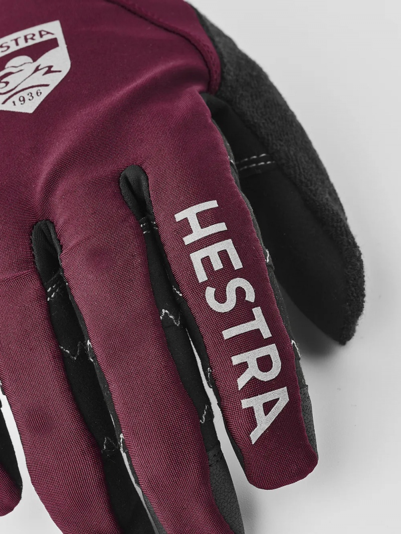 Men's Hestra Ergo Grip Race Cut Bike & Mtb Gloves Bordeaux | BGDXVL694