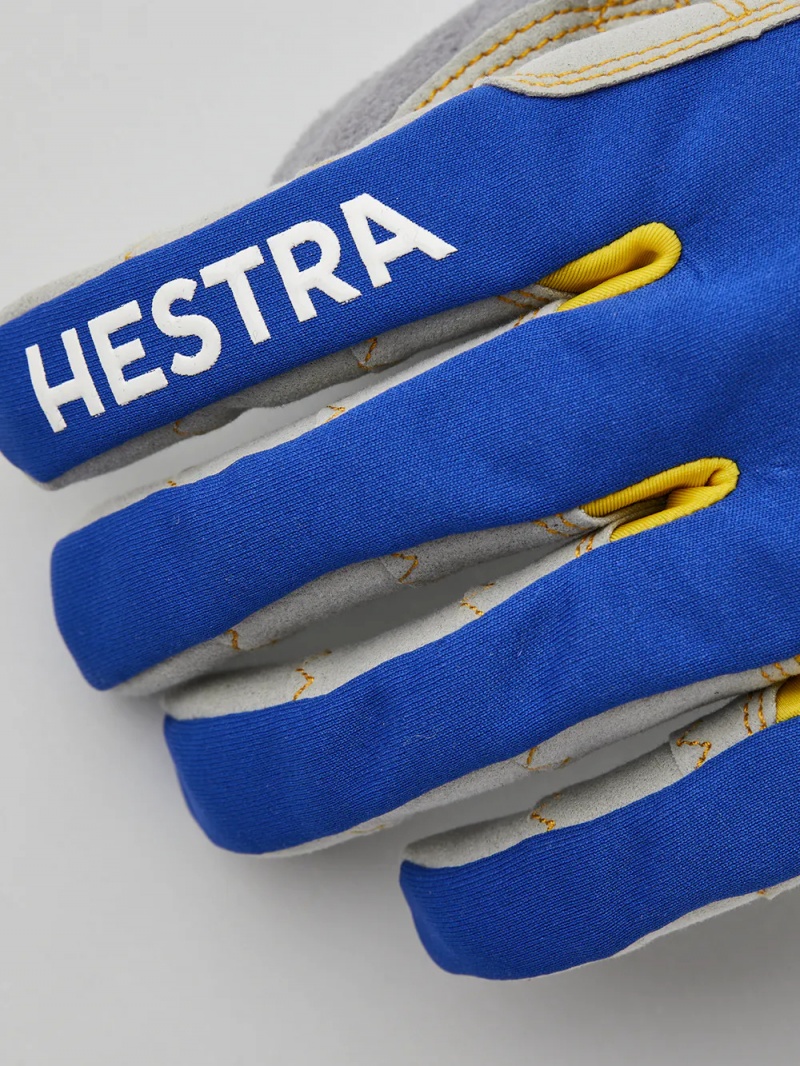 Men's Hestra Ergo Grip Windstopper Race Cross Country Gloves Blue | CLEIZP582