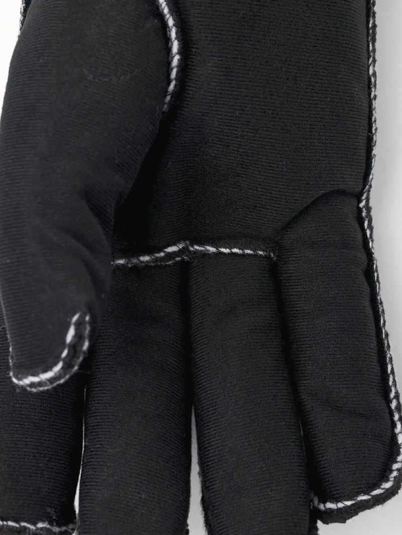 Men's Hestra Gauntlet Fleece Liner 5-finger Liners & Inner Gloves Black | BYCPAQ253