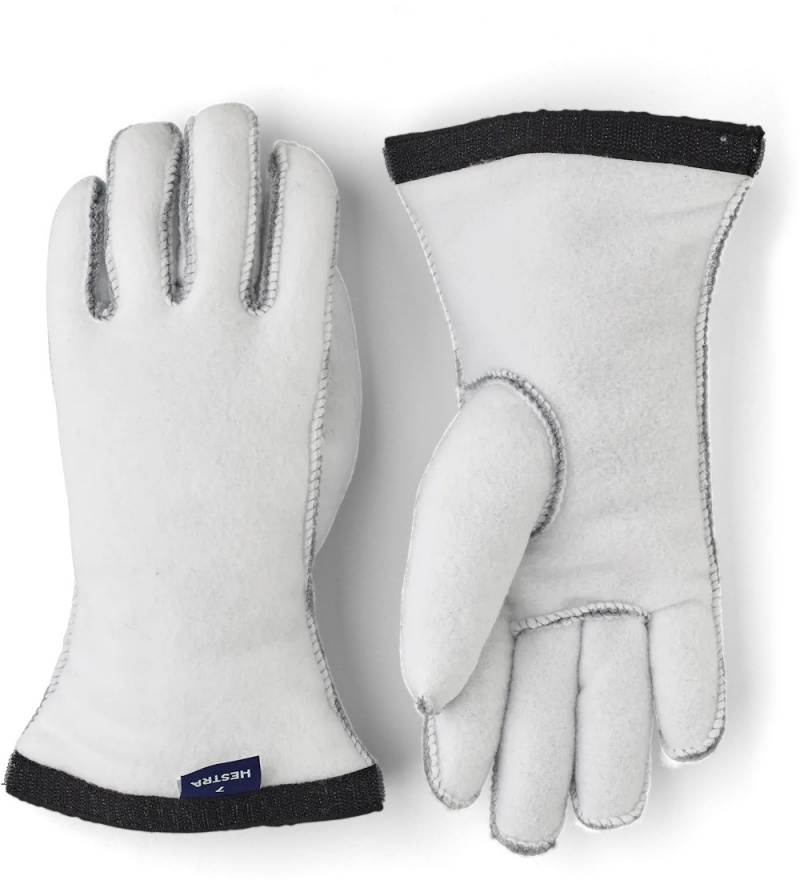 Men\'s Hestra Heli Ski Liner 5-finger Liners & Inner Gloves White | UFRLKM209