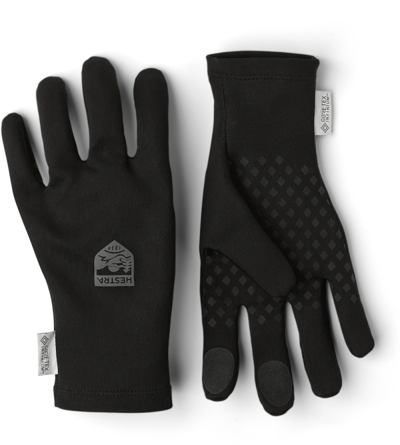 Men\'s Hestra Infinium Stretch Liner Light Liners & Inner Gloves Black | FDKSYL032