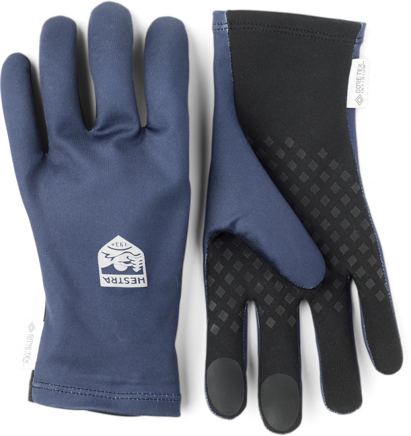 Men\'s Hestra Infinium Stretch Liner Light Liners & Inner Gloves Dark Navy | PWDCRX645