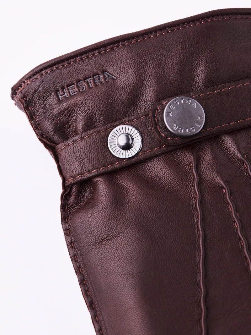 Men's Hestra Jake Leather Gloves Chestnut | DRYEVZ907