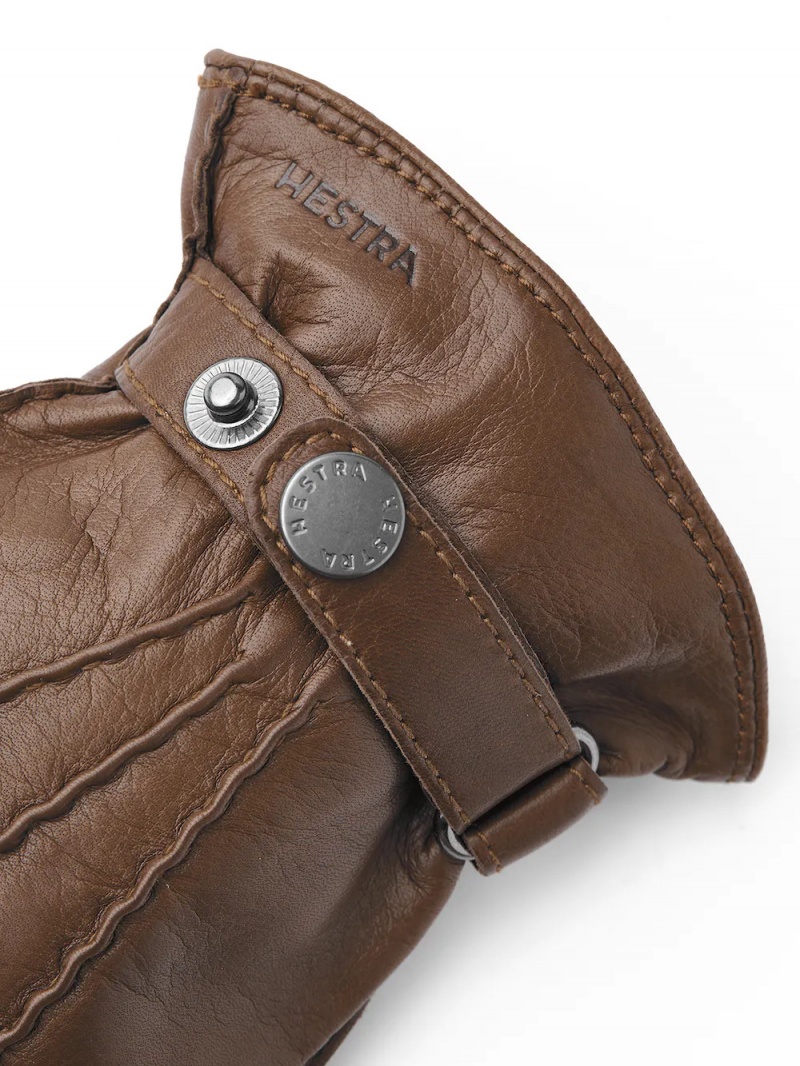 Men's Hestra Jake Leather Gloves Light Brown | BMNRTV910