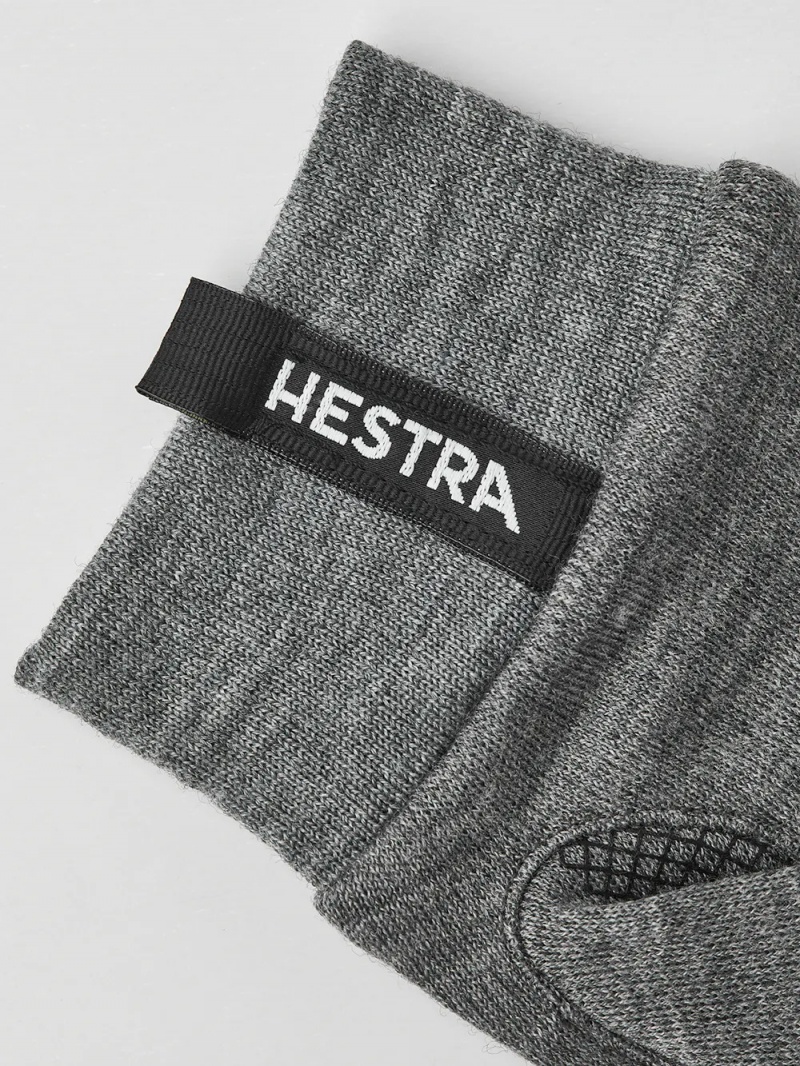 Men's Hestra Merino Touch Point Liners & Inner Gloves Grey | WEZHYN158