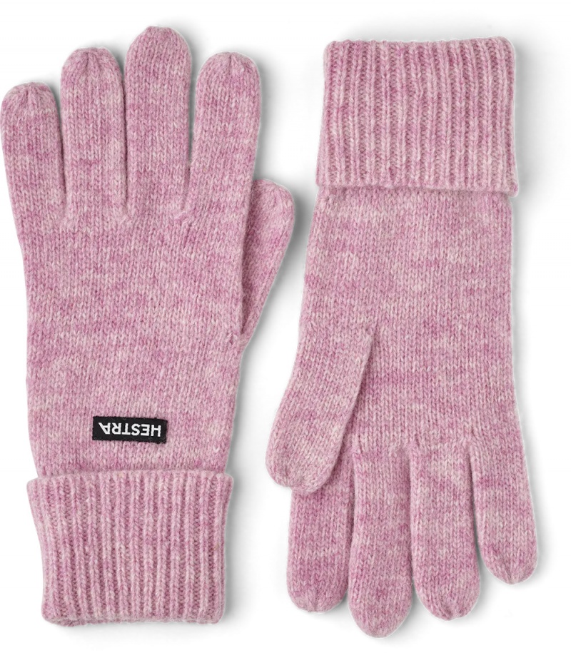 Men\'s Hestra Pancho Liner 5-finger Liners & Inner Gloves Pink | ZLNJIQ134