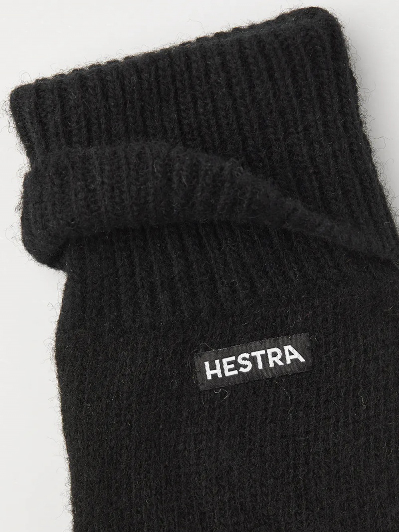 Men's Hestra Pancho Liner Half Finger Liners & Inner Gloves Black | FXMJPV684