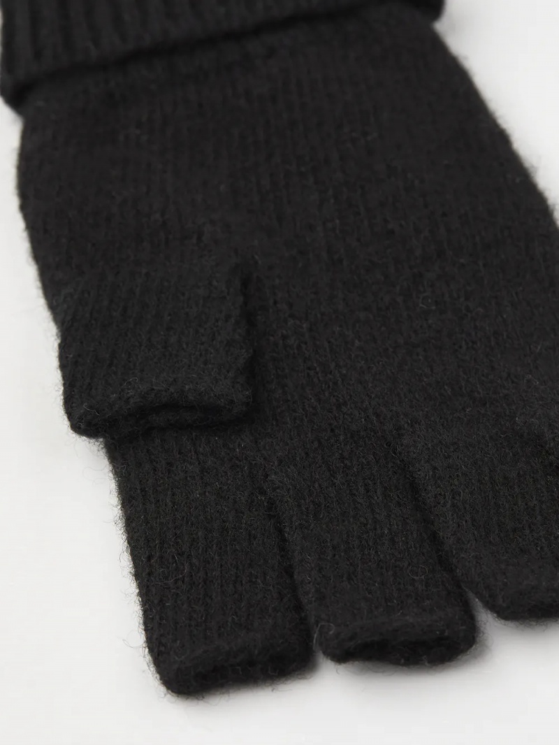 Men's Hestra Pancho Liner Half Finger Liners & Inner Gloves Black | FXMJPV684