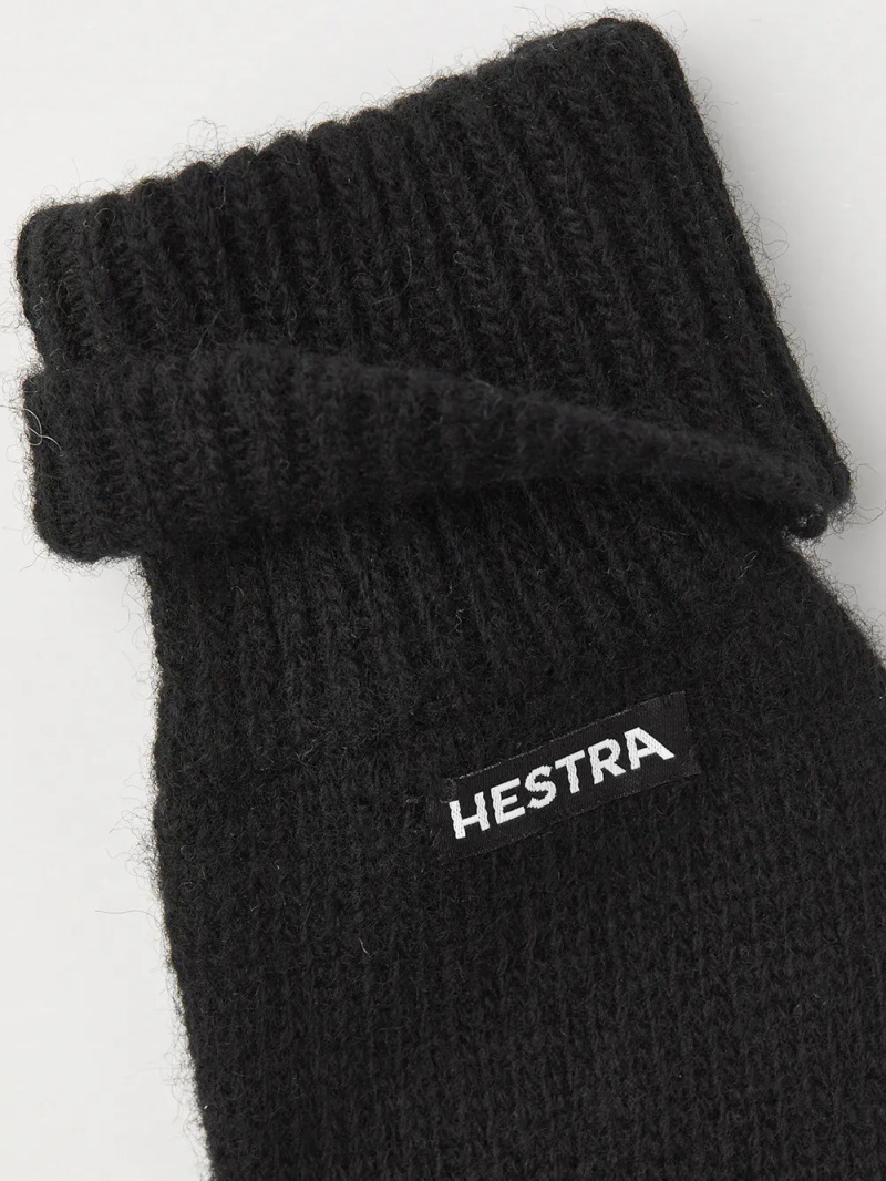 Men's Hestra Pancho Liner Mitt Liners & Inner Gloves Black | KPFGXO730