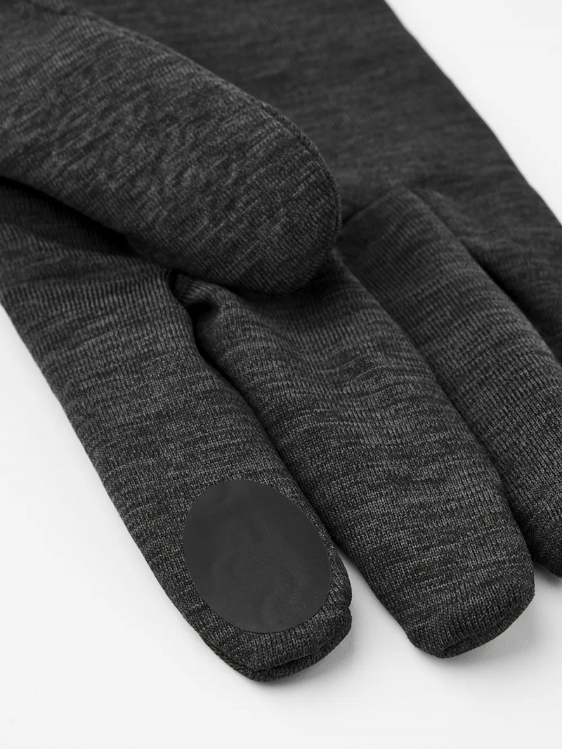 Men's Hestra Tactility Heat Liner Liners & Inner Gloves Charcoal | FLXGCO534