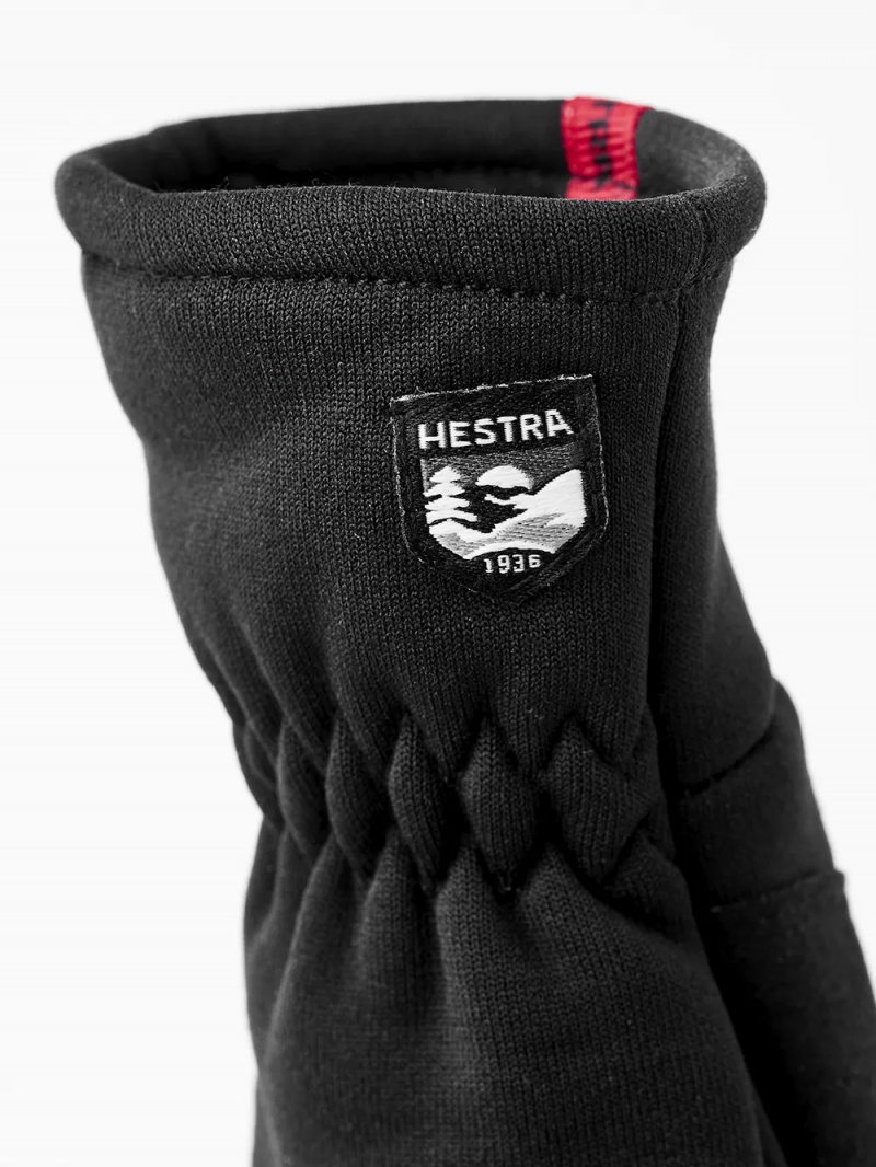 Men's Hestra Touch Point Fleece Liner Jr. Liners & Inner Gloves Black | CGLHSZ391