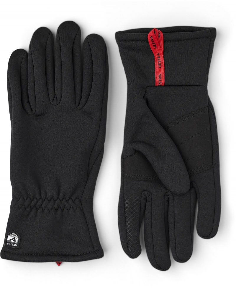 Men\'s Hestra Touch Point Fleece Liner Sr. Liners & Inner Gloves Black | SNREPU045