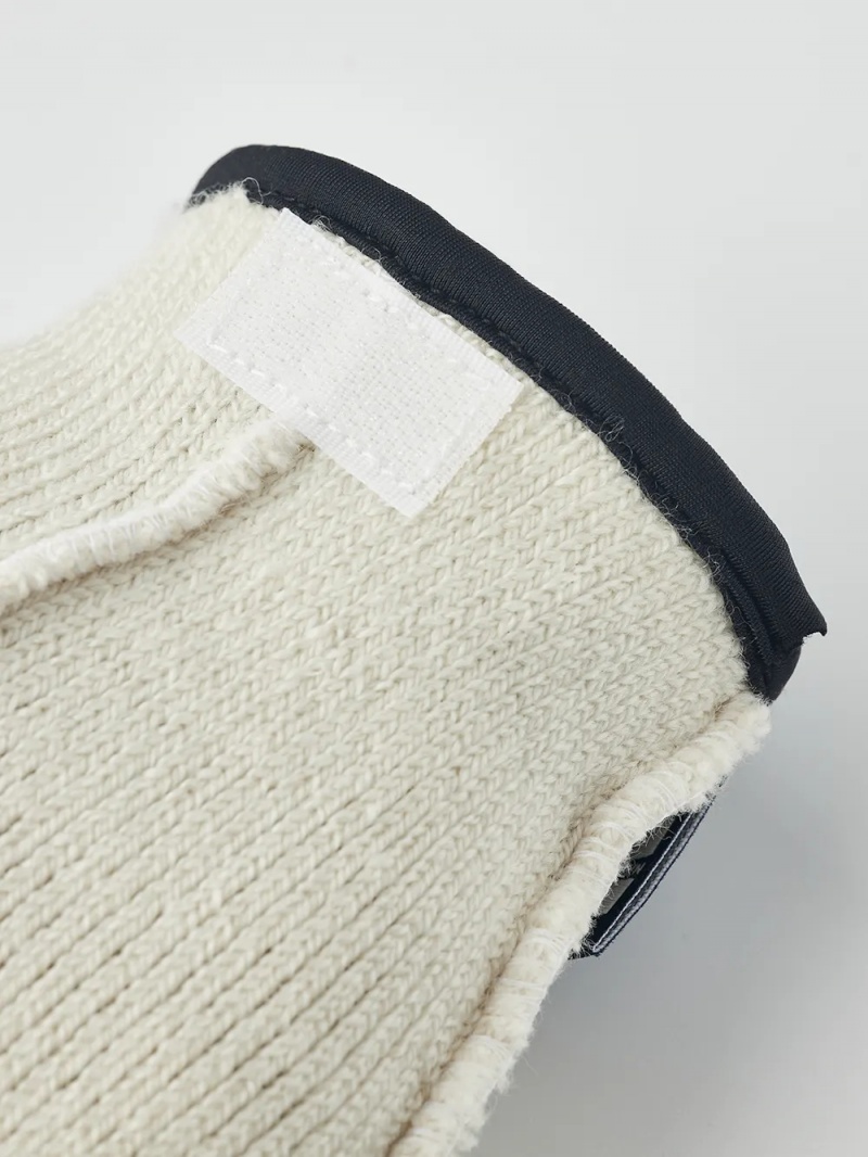 Men's Hestra Wool Terry Split Mitt Liner Liners & Inner Gloves White | VMPBZH730