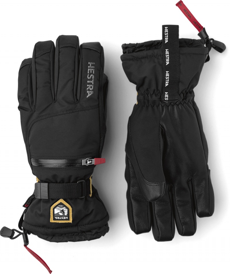 Women\'s Hestra All Mountain CZone Ski Gloves Black | PAUXFD195