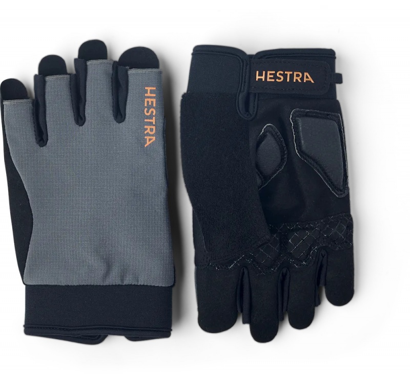 Women\'s Hestra Bike Guard Short 5-finger Bike & Mtb Gloves Charcoal | JLOWRE214