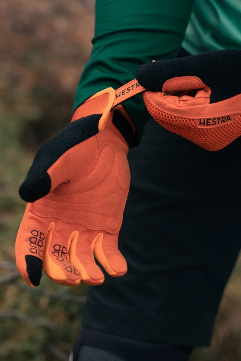 Women's Hestra Bike Long Sr 5-finger Bike & Mtb Gloves Orange | NUMBYZ782