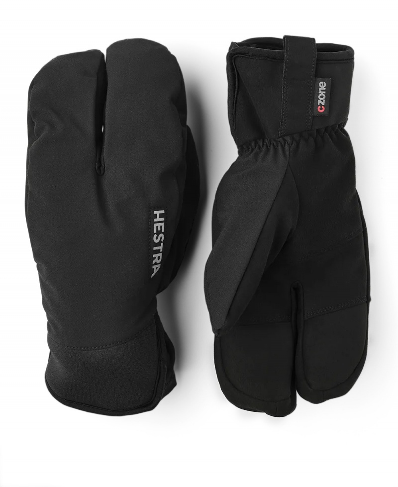 Women\'s Hestra CZone Mistral Split Mitt Bike & Mtb Gloves Black | NKYISC092