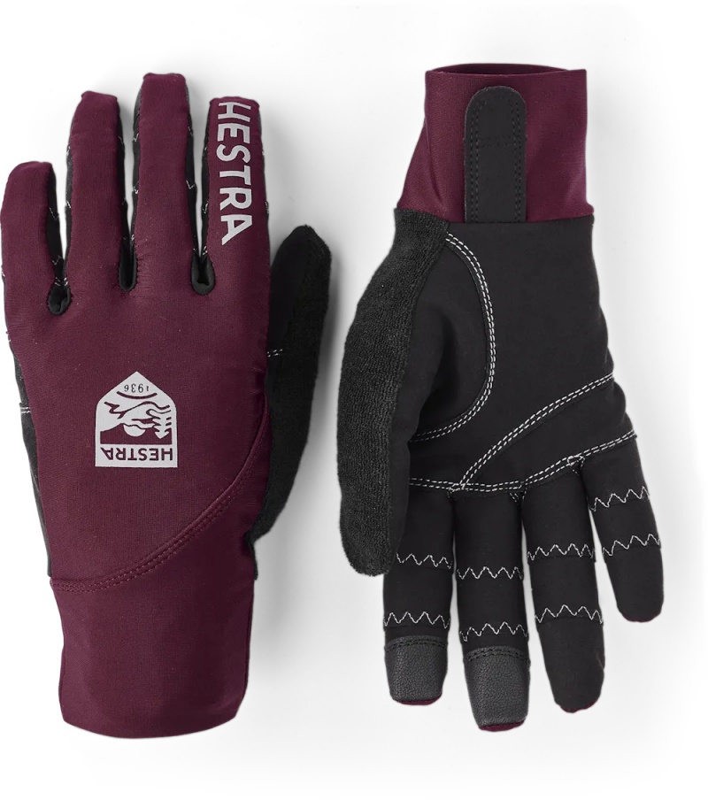 Women\'s Hestra Ergo Grip Race Cut Bike & Mtb Gloves Bordeaux | RNJZPI764